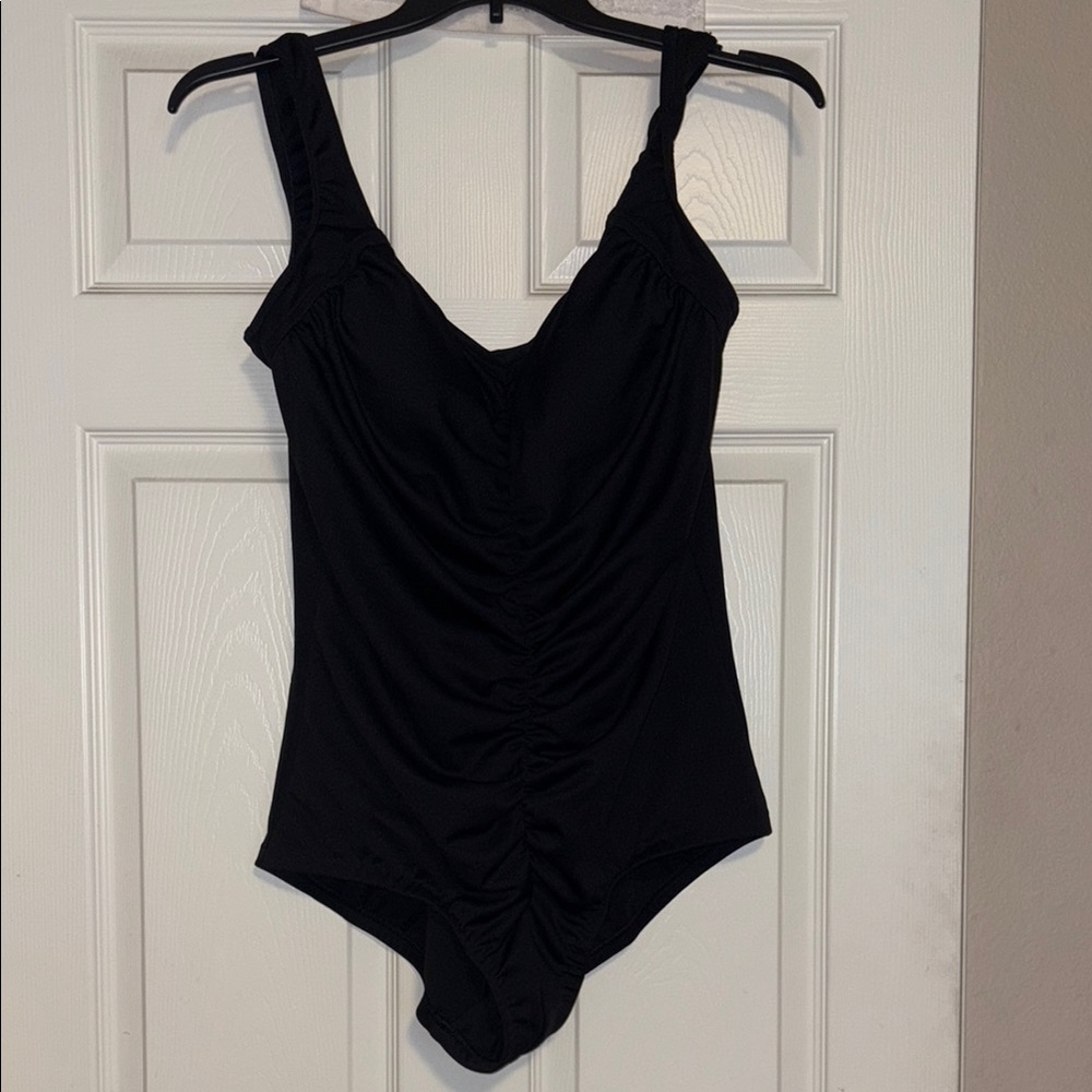 Elegant Black One-Piece Swimsuit